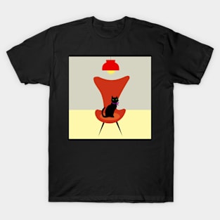 Cat on the red sofa T-Shirt